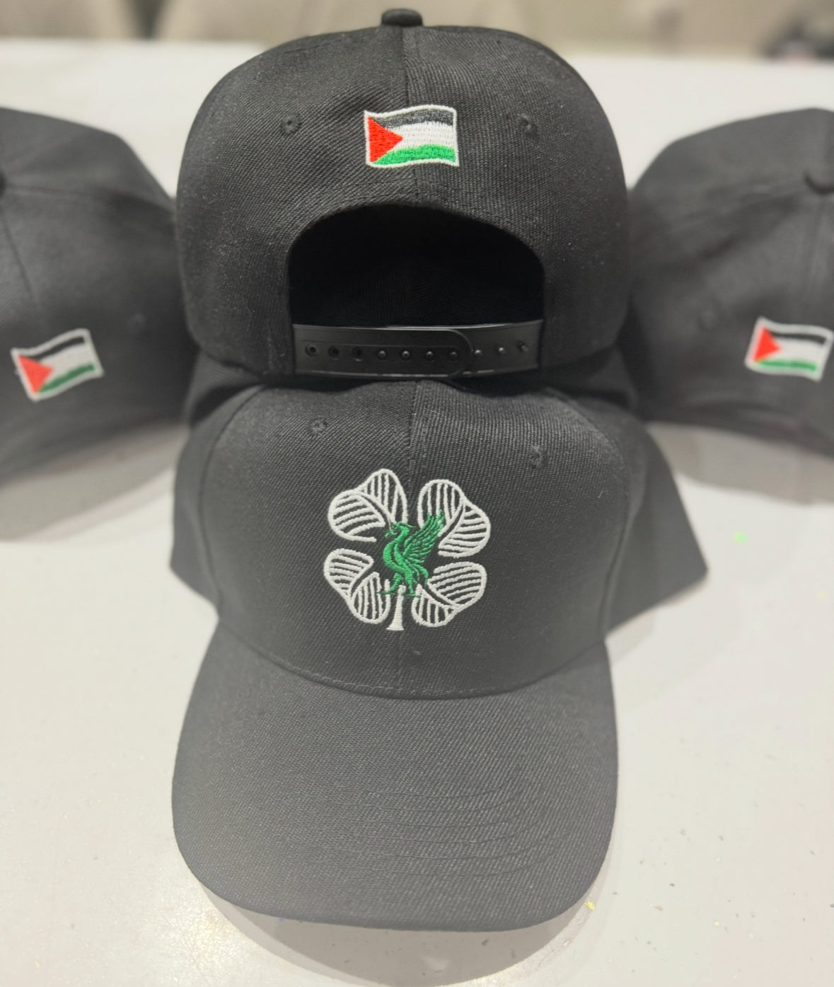 Liverpool - Celtic - Palestine caps